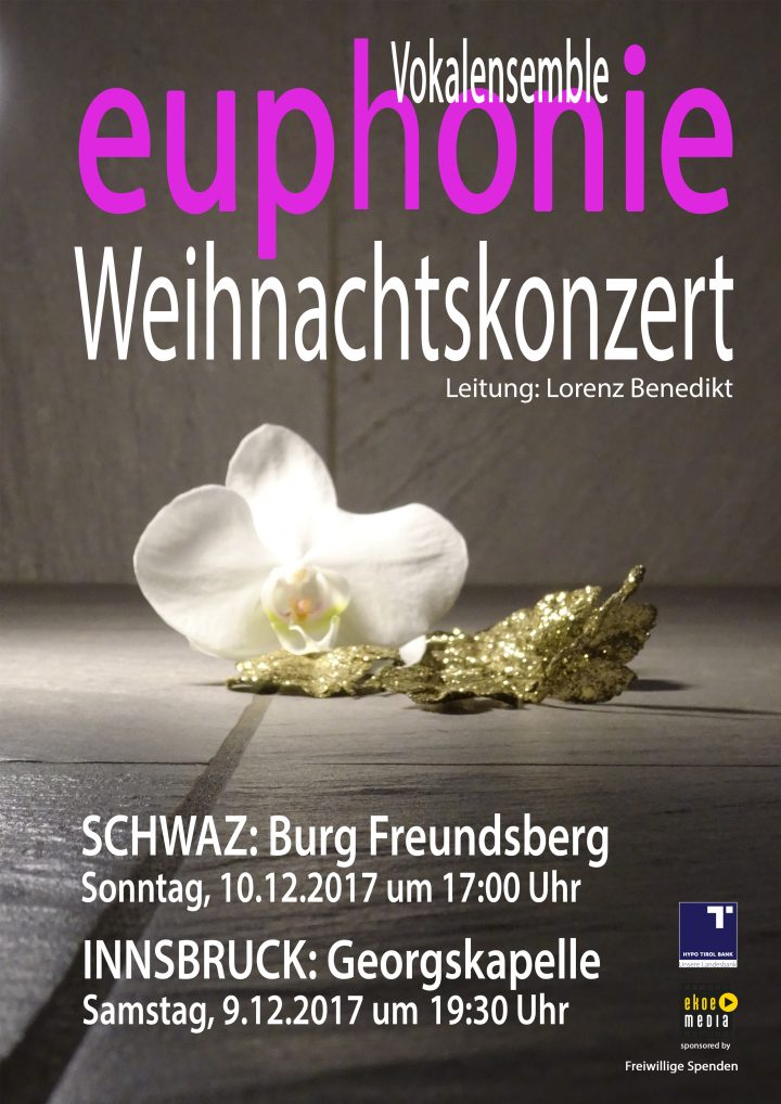10.12.2017 Weihnachtskonzert Burg Freundberg in Schwaz 17:00 Uhr